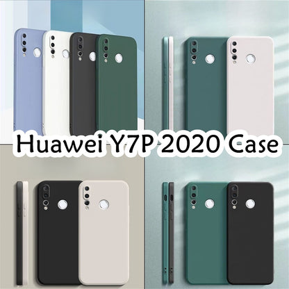 For Huawei Y7P 2020 Cover Drop and wear resistant Silicone Full Case Classic Simple Solid Color Phone Case Cover
