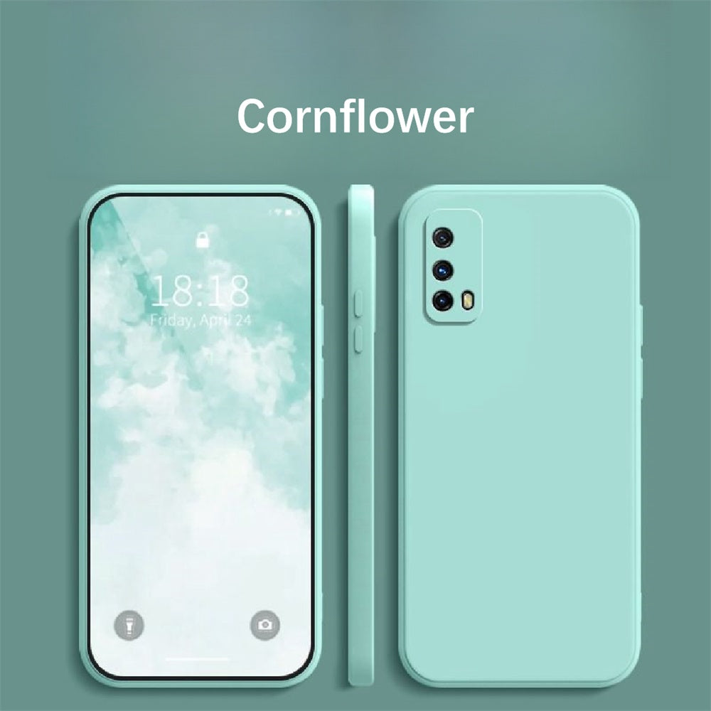 For IQOO Z1X Cover Drop and wear resistant Silicone Full Case Classic Simple Solid Color Phone Case Cover