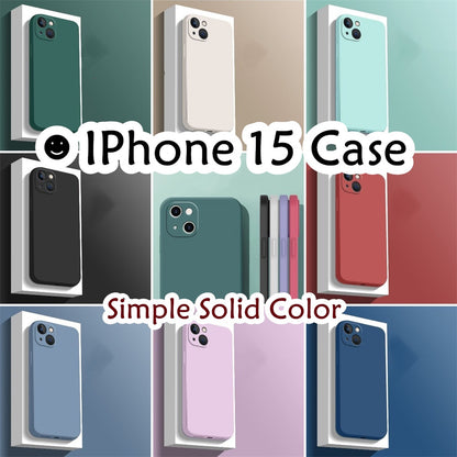 For IPhone 15 Cover Drop and wear resistant Silicone Full Case Classic Simple Solid Color Phone Case Cover