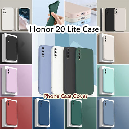 For Honor 20 Lite Cover Drop and wear resistant Silicone Full Case Classic Simple Solid Color Phone Case Cover