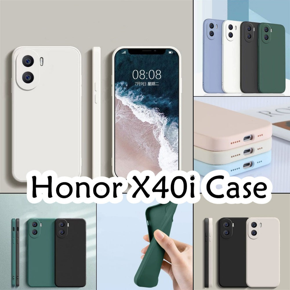For Honor X40i Cover Drop and wear resistant Silicone Full Case Classic Simple Solid Color Phone Case Cover