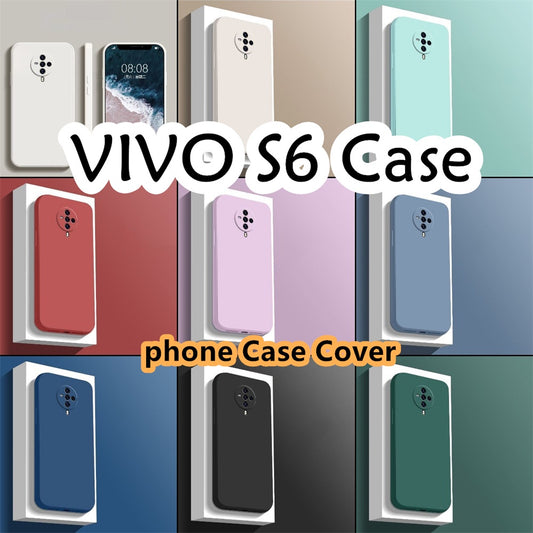 For VIVO S6 Cover Drop and wear resistant Silicone Full Case Classic Simple Solid Color Phone Case Cover
