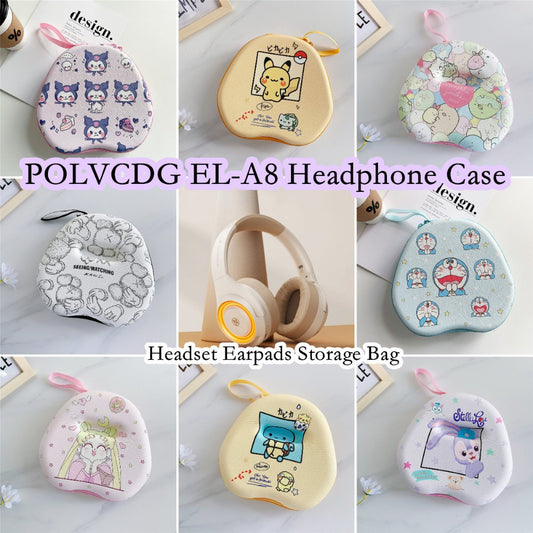 For POLVCDG EL-A8 Headphone Case Cartoon Creative Patterns Headset Earpads Storage Bag Casing Box