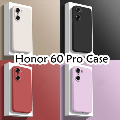 For Honor 60 Pro Cover Drop and wear resistant Silicone Full Case Classic Simple Solid Color Phone Case Cover