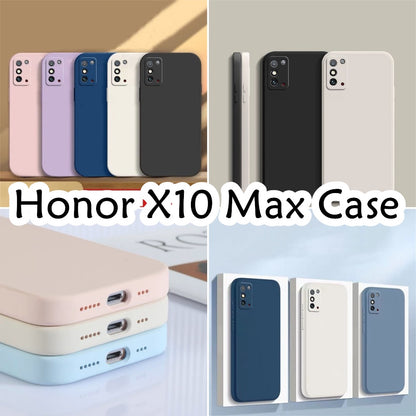 For Honor X10 Max Cover Drop and wear resistant Silicone Full Case Classic Simple Solid Color Phone Case Cover