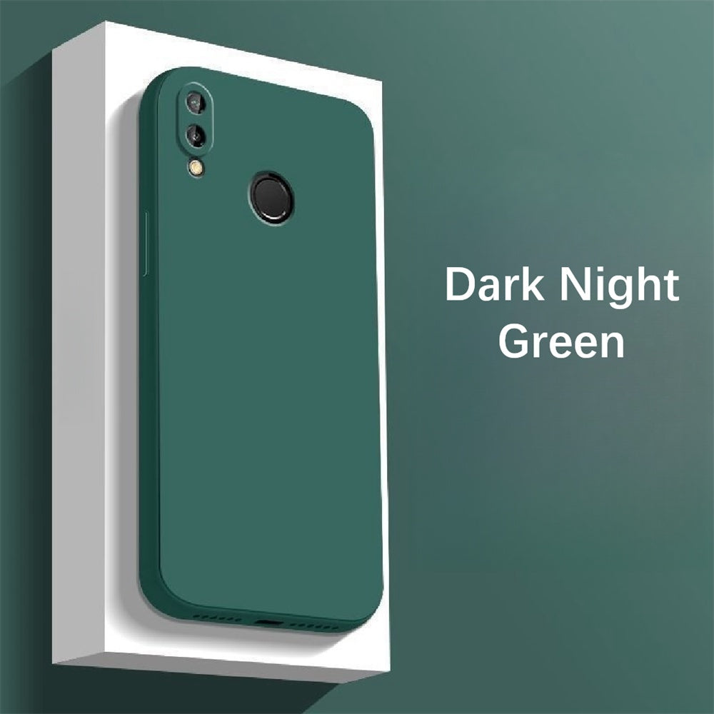 For Huawei Y9 2019 Cover Drop and wear resistant Silicone Full Case Classic Simple Solid Color Phone Case Cover