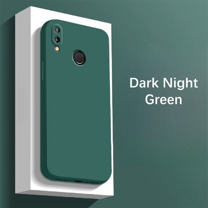 For Huawei Y9 2019 Cover Drop and wear resistant Silicone Full Case Classic Simple Solid Color Phone Case Cover