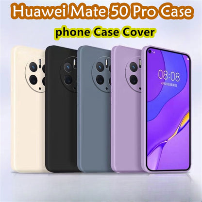 For Huawei Mate 50 Pro Cover Drop and wear resistant Silicone Full Case Classic Simple Solid Color Phone Case Cover