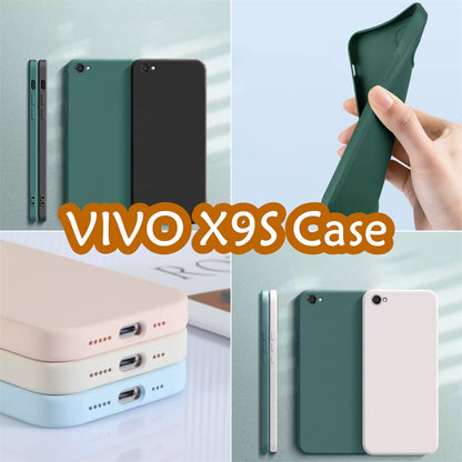 For VIVO X9S Cover Drop and wear resistant Silicone Full Case Classic Simple Solid Color Phone Case Cover