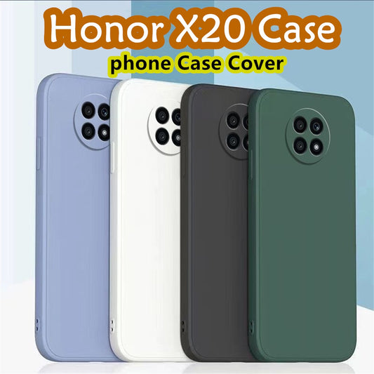 For Honor X20 Cover Drop and wear resistant Silicone Full Case Classic Simple Solid Color Phone Case Cover