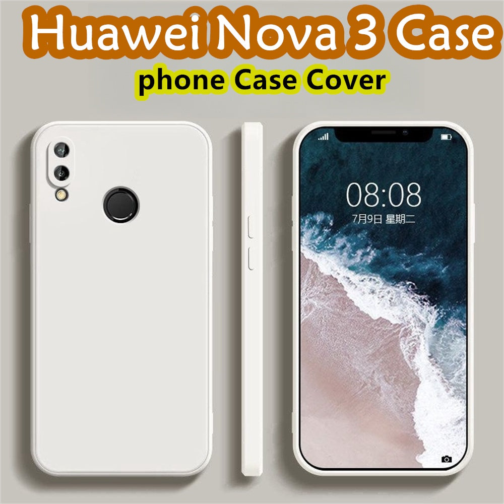 For Huawei Nova 3 Cover Drop and wear resistant Silicone Full Case Classic Simple Solid Color Phone Case Cover