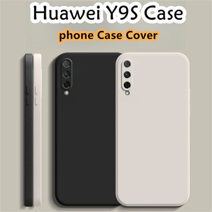 For Huawei Y9S Cover Drop and wear resistant Silicone Full Case Classic Simple Solid Color Phone Case Cover