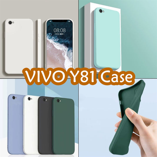 For VIVO Y81 Cover Drop and wear resistant Silicone Full Case Classic Simple Solid Color Phone Case Cover