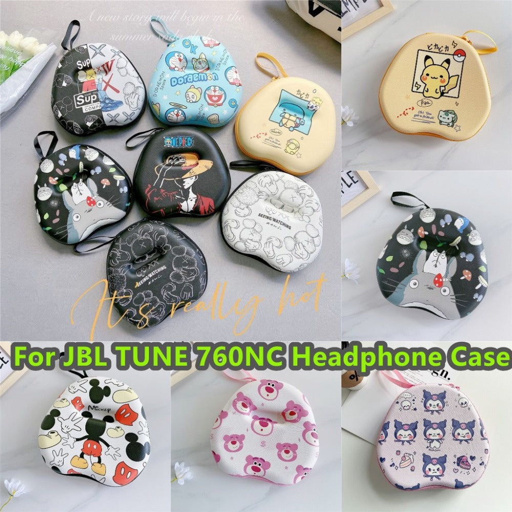 For JBL TUNE 760NC Headphone Case Cartoon Creative Patterns Headset Earpads Storage Bag Casing Box