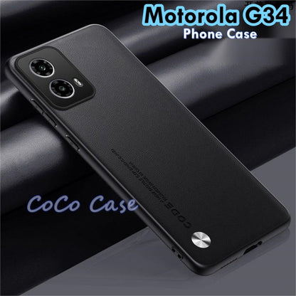 For Motorola G34 Cover Silicone Professional Full Case Classic Simple Solid Color Phone Case Cover sweatproof