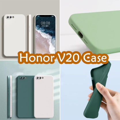 For Honor V20 Cover Drop and wear resistant Silicone Full Case Classic Simple Solid Color Phone Case Cover