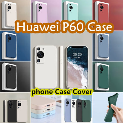 For Huawei P60 Cover Drop and wear resistant Silicone Full Case Classic Simple Solid Color Phone Case Cover