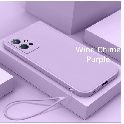 For VIVO Y75 5G Cover Drop and wear resistant Silicone Full Case Classic Simple Solid Color Phone Case Cover