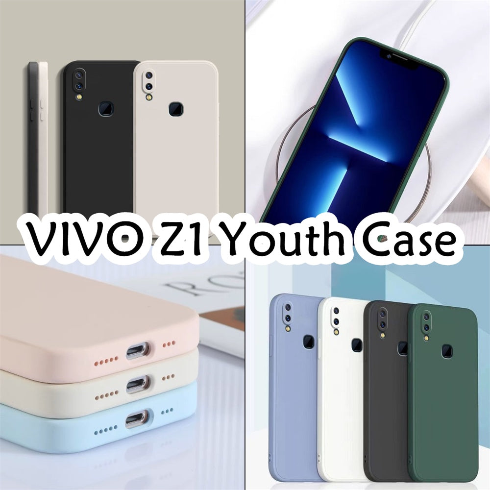 For VIVO Z1 Youth Cover Drop and wear resistant Silicone Full Case Classic Simple Solid Color Phone Case Cover