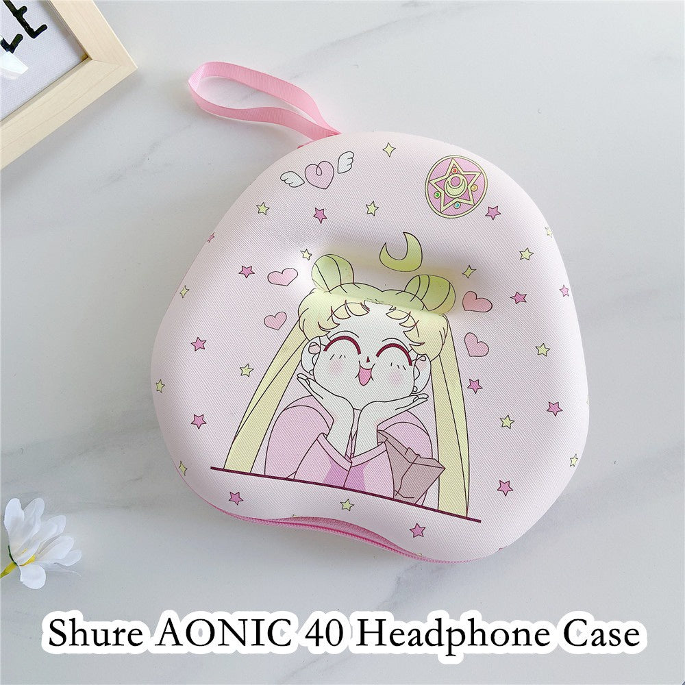 For Shure AONIC 40 Headphone Case Cartoon Creative Patterns Headset Earpads Storage Bag Casing Box