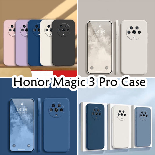 For Honor Magic 3 Pro Cover Drop and wear resistant Silicone Full Case Classic Simple Solid Color Phone Case Cover