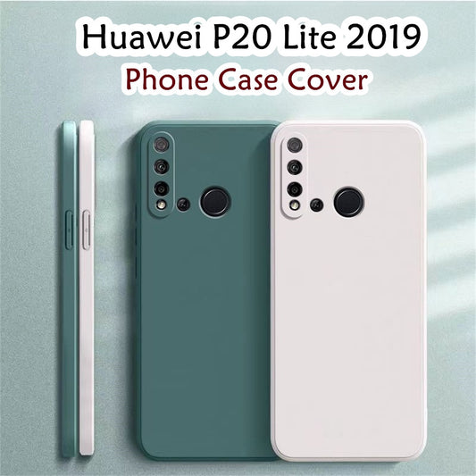 For Huawei P20 Lite 2019 Cover Drop and wear resistant Silicone Full Case Classic Simple Solid Color Phone Case Cover