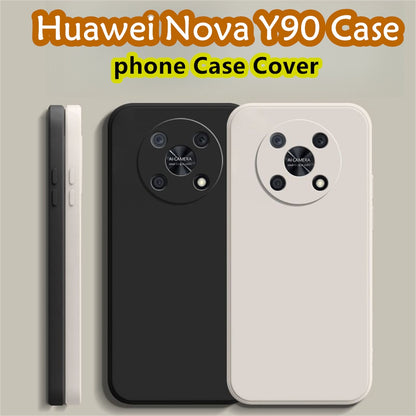 For Huawei Nova Y90 Cover Drop and wear resistant Silicone Full Case Classic Simple Solid Color Phone Case Cover
