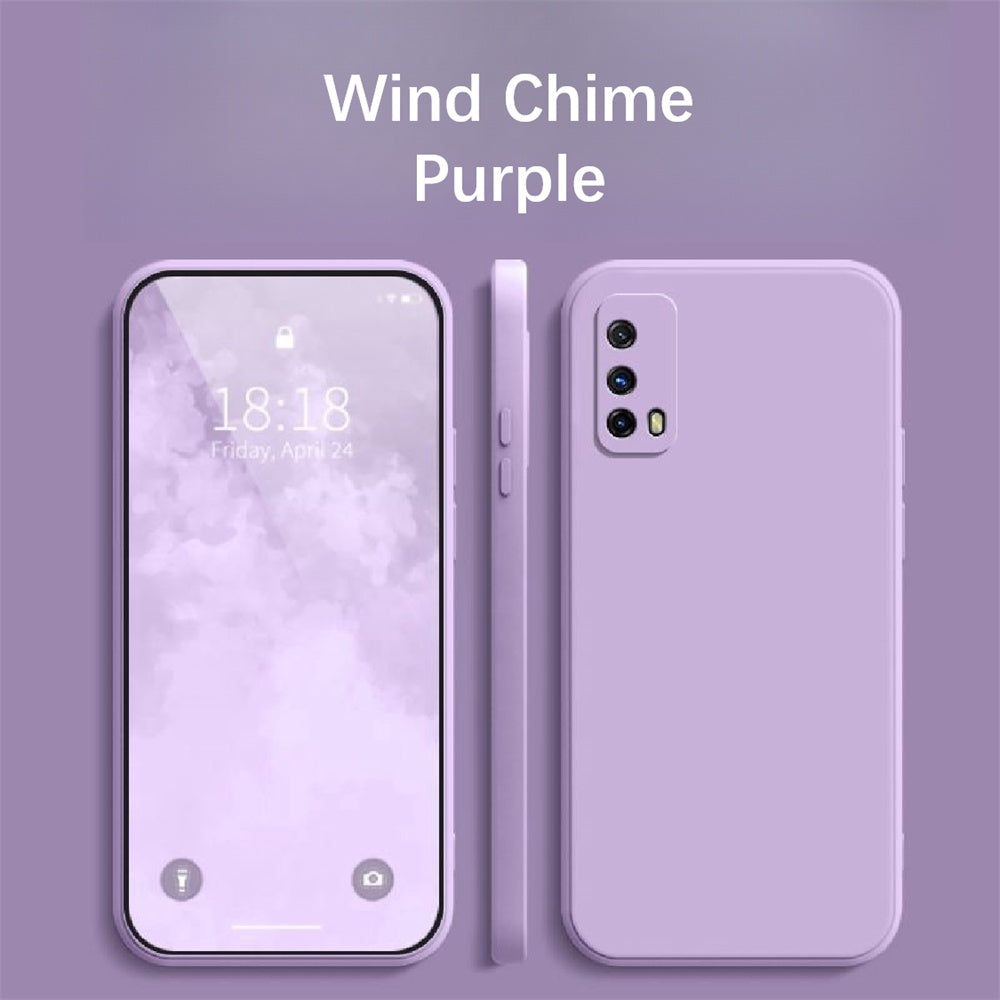 For IQOO Z1X Cover Drop and wear resistant Silicone Full Case Classic Simple Solid Color Phone Case Cover