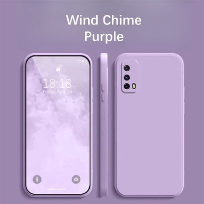 For IQOO Z1X Cover Drop and wear resistant Silicone Full Case Classic Simple Solid Color Phone Case Cover