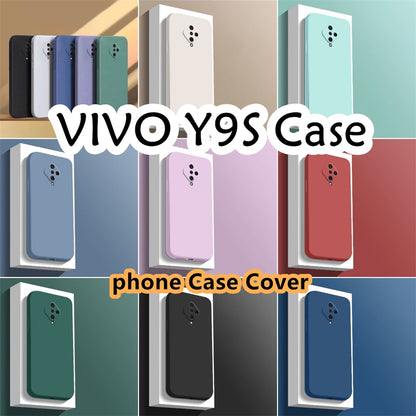 For VIVO Y9S Cover Drop and wear resistant Silicone Full Case Classic Simple Solid Color Phone Case Cover