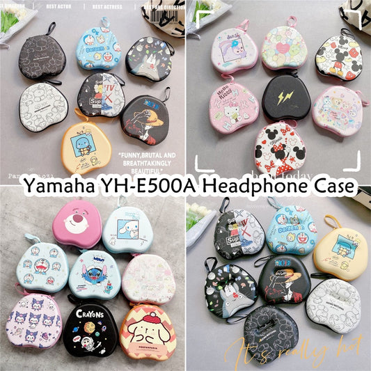 For Yamaha YH-E500A  Headphone Case Cartoon Creative Patterns Headset Earpads Storage Bag Casing Box