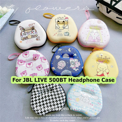 For JBL LIVE 500BT Headphone Case Cartoon Creative Patterns Headset Earpads Storage Bag Casing Box