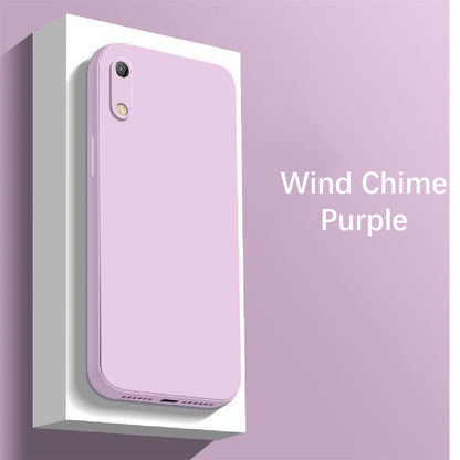 For Honor 8A 2020 Cover Drop and wear resistant Silicone Full Case Classic Simple Solid Color Phone Case Cover