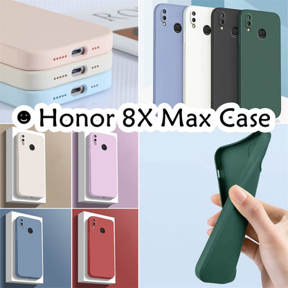 For Honor 8X Max Cover Drop and wear resistant Silicone Full Case Classic Simple Solid Color Phone Case Cover