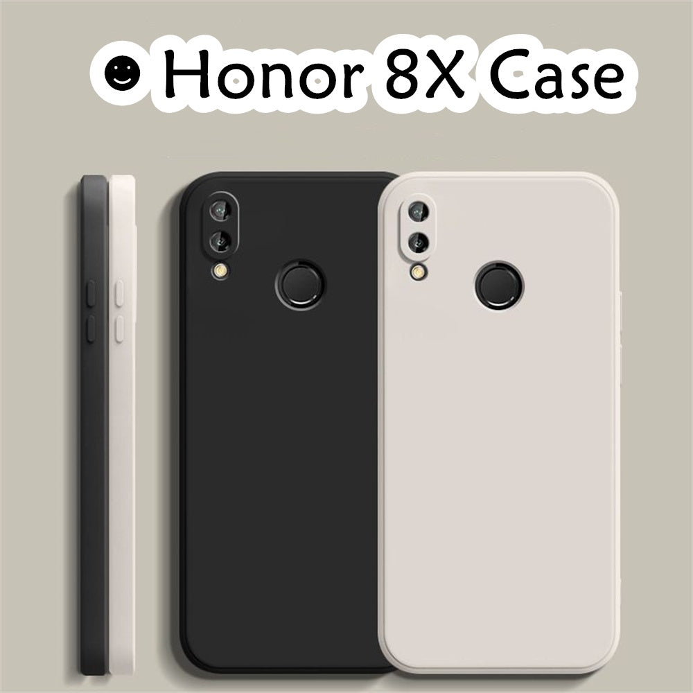 For Honor 8X Cover Drop and wear resistant Silicone Full Case Classic Simple Solid Color Phone Case Cover