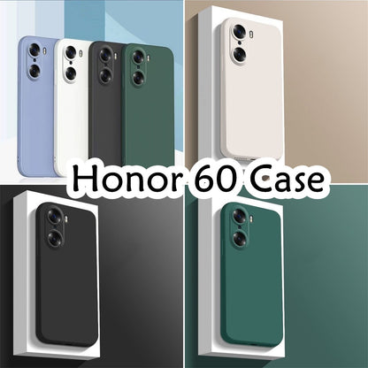 For Honor 60 Cover Drop and wear resistant Silicone Full Case Classic Simple Solid Color Phone Case Cover