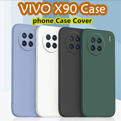 For VIVO X90 Cover Drop and wear resistant Silicone Full Case Classic Simple Solid Color Phone Case Cover