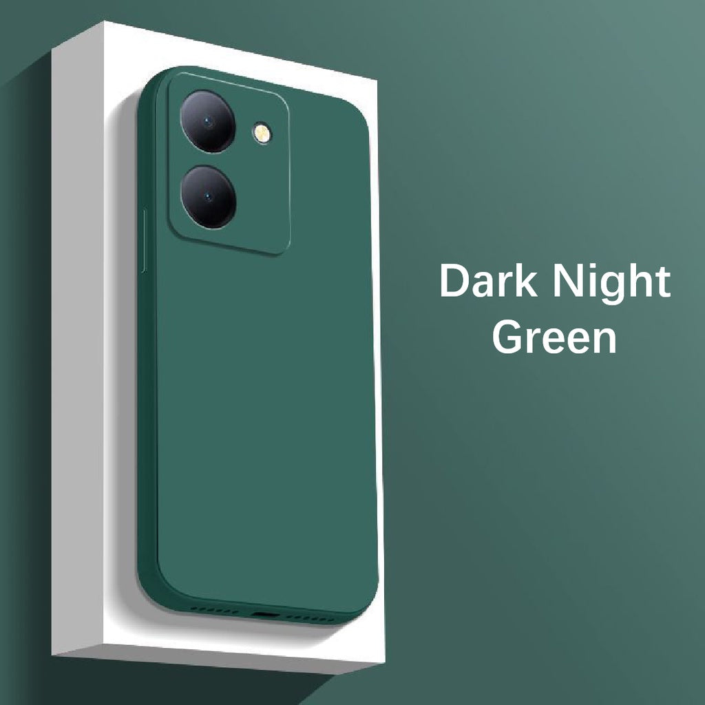For VIVO Y78 Cover Drop and wear resistant Silicone Full Case Classic Simple Solid Color Phone Case Cover
