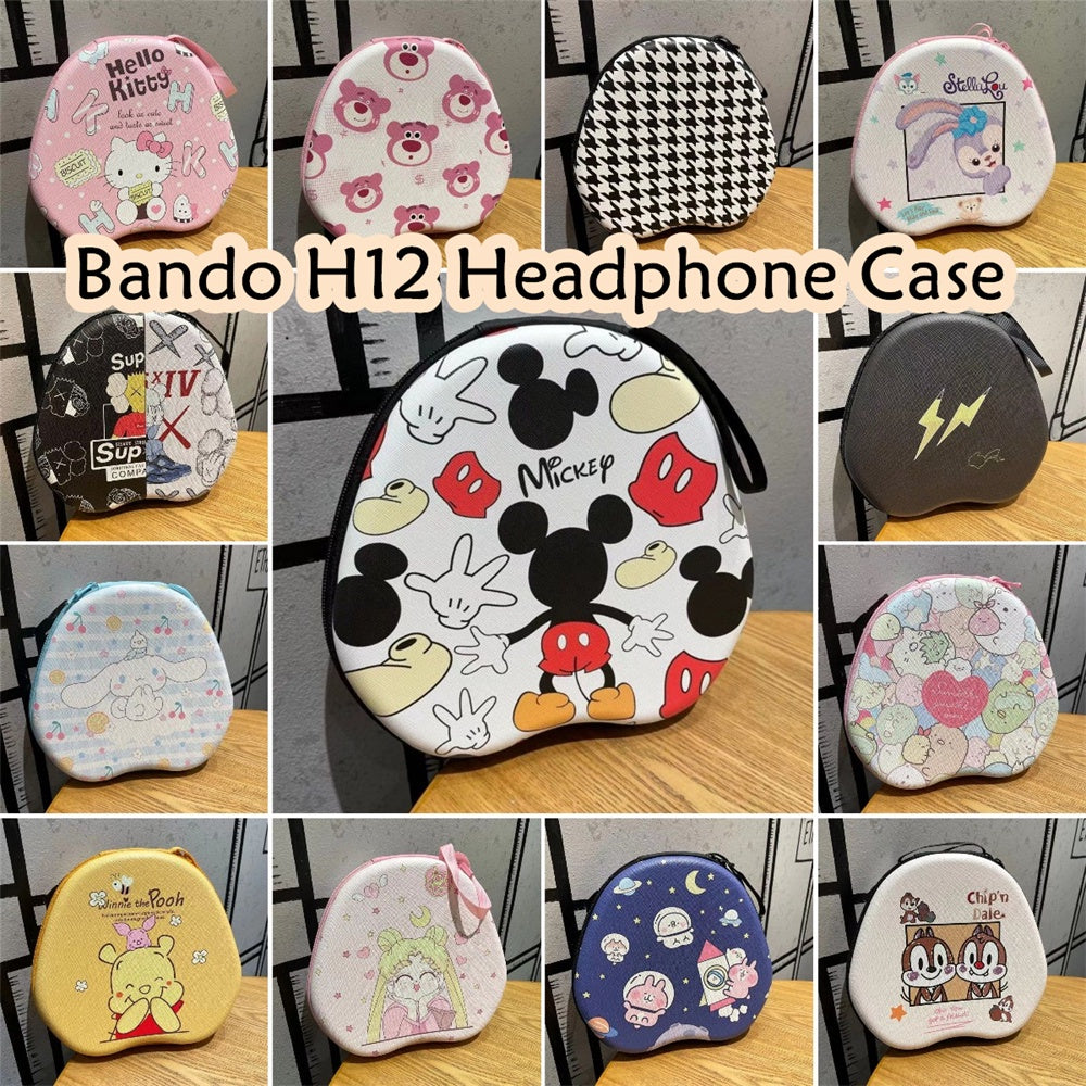 For Bando H12 Headphone Case Cartoon Creative Patterns Headset Earpads Storage Bag Casing Box