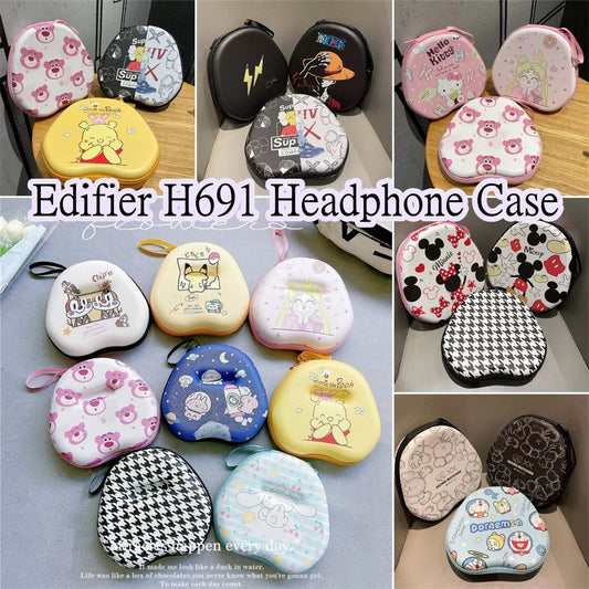 For Edifier H691 Headphone Case Cartoon Creative Patterns Headset Earpads Storage Bag Casing Box