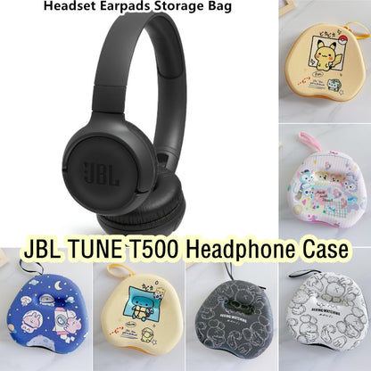 For JBL TUNE T500 Headphone Case Cartoon Creative Patterns Headset Earpads Storage Bag Casing Box