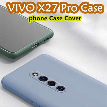 For VIVO X27 Pro Cover Drop and wear resistant Silicone Full Case Classic Simple Solid Color Phone Case Cover