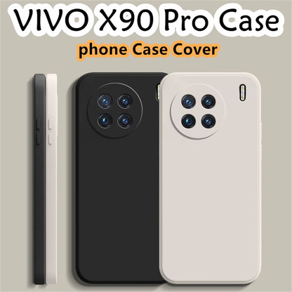 For VIVO X90 Pro Cover Drop and wear resistant Silicone Full Case Classic Simple Solid Color Phone Case Cover
