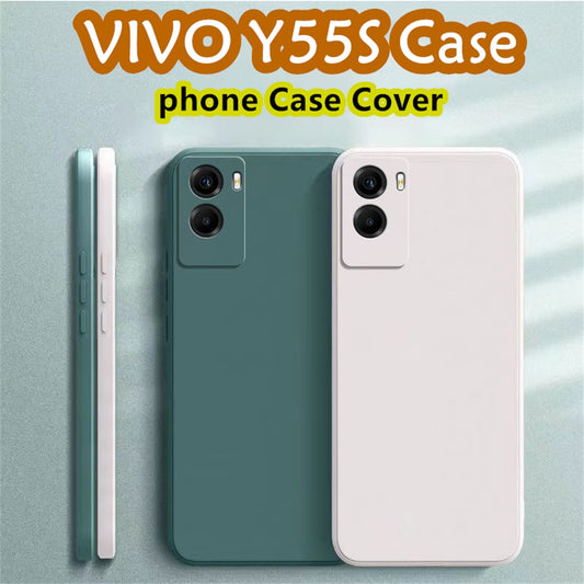 For VIVO Y55S Cover Drop and wear resistant Silicone Full Case Classic Simple Solid Color Phone Case Cover