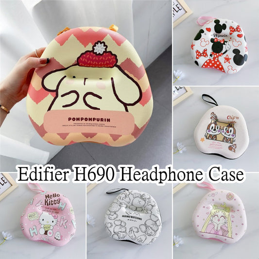 For Edifier H690 Headphone Case Cartoon Creative Patterns Headset Earpads Storage Bag Casing Box