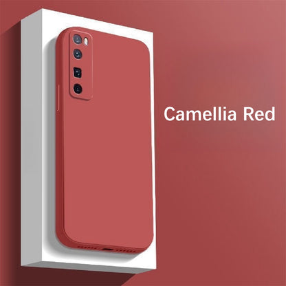 For Huawei Nova 7 Pro Cover Drop and wear resistant Silicone Full Case Classic Simple Solid Color Phone Case Cover