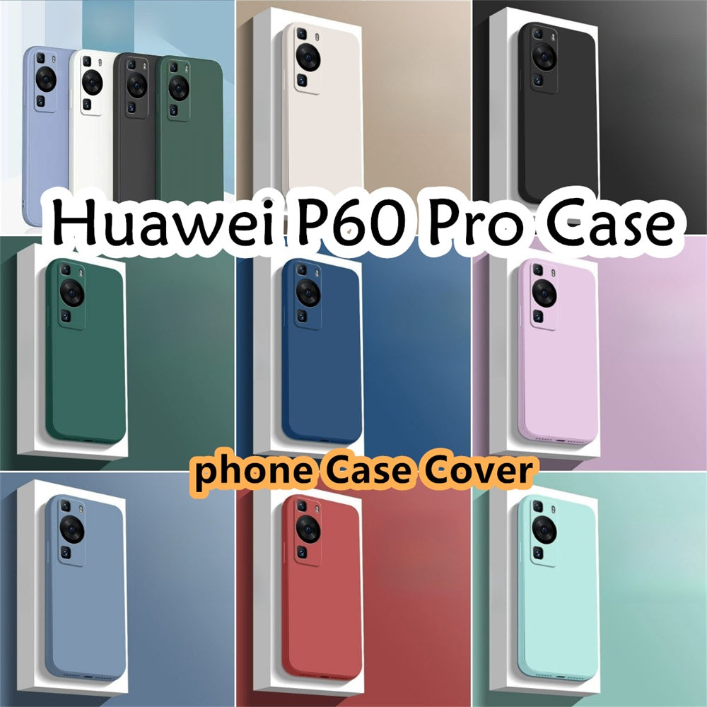 For Huawei P60 Pro Cover Drop and wear resistant Silicone Full Case Classic Simple Solid Color Phone Case Cover