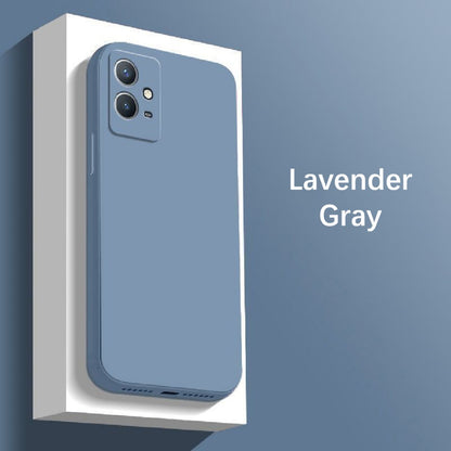 For VIVO Y33S Cover Drop and wear resistant Silicone Full Case Classic Simple Solid Color Phone Case Cover