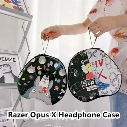 For Razer Opus X Headphone Case Cartoon Creative Patterns Headset Earpads Storage Bag Casing Box