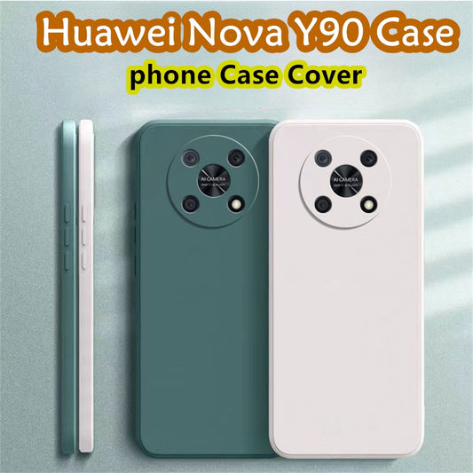 For Huawei Nova Y90 Cover Drop and wear resistant Silicone Full Case Classic Simple Solid Color Phone Case Cover
